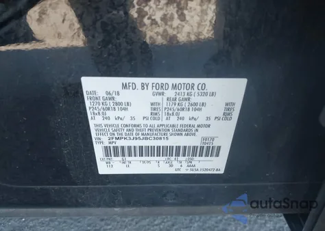 2018 Ford Edge Sel from USA, damaged, VIN 2FMPK3J95JBC30815